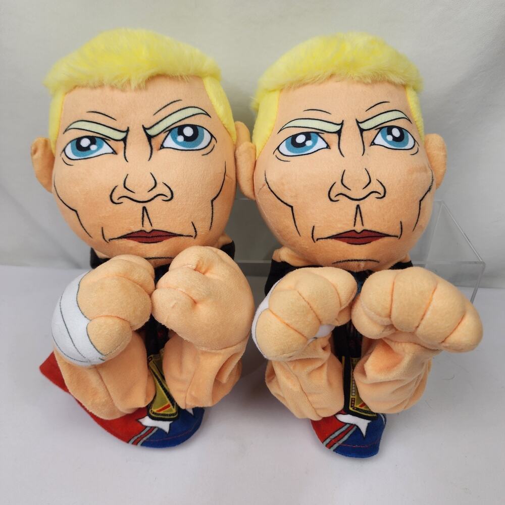 2 WWE Rumble Champs Cody Rhodes 10" Fighting Puppet Toy Plush w/Sound & Movement